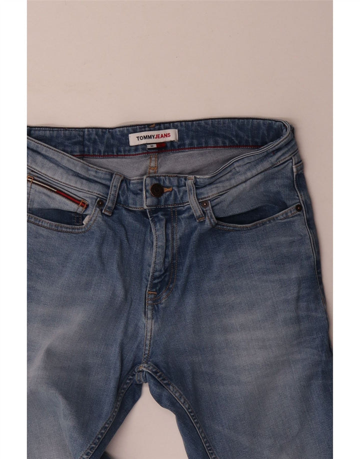 Tommy Hilfiger Herre Slim Jeans W30 L30 Blå Bomuld