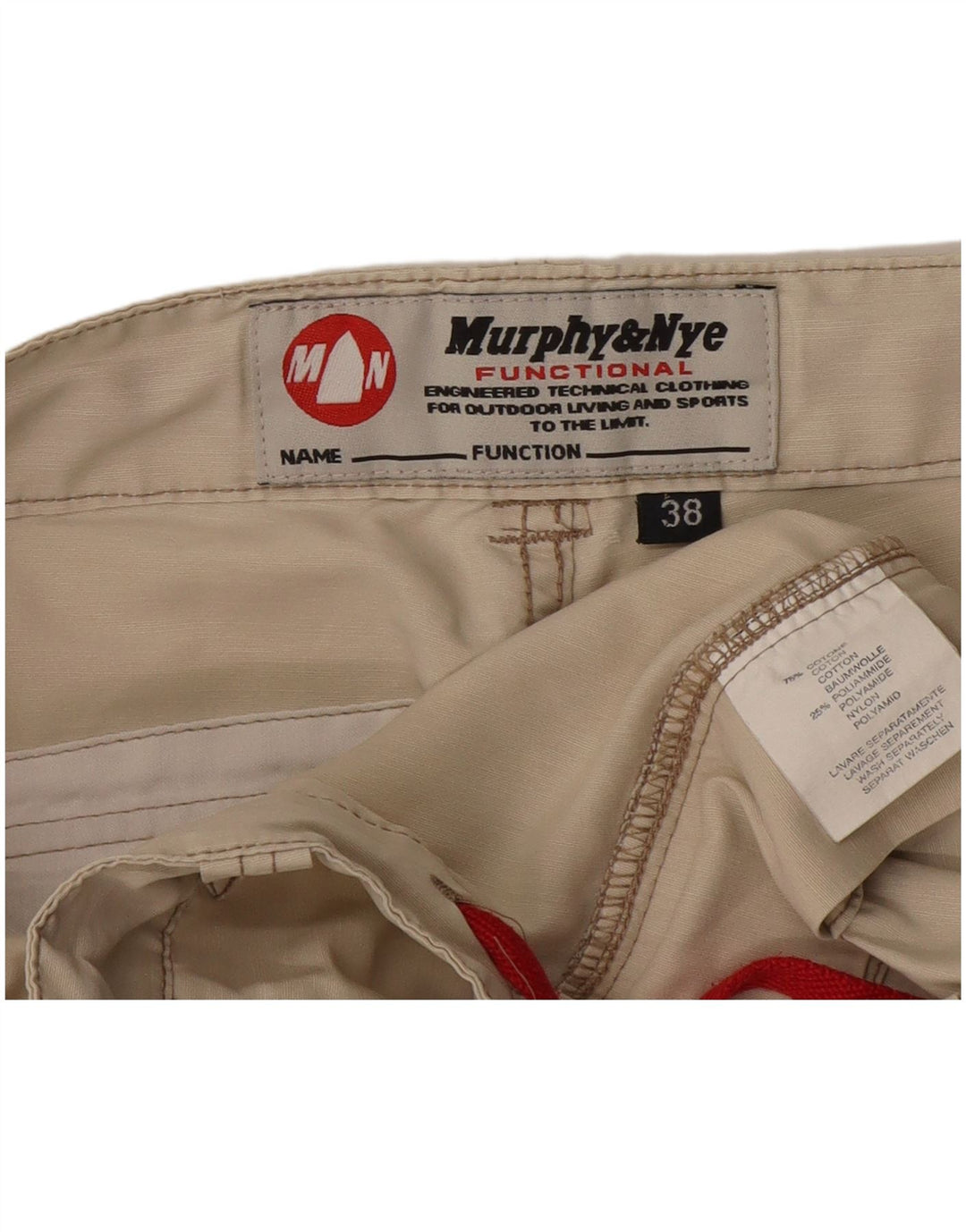 Murphy & Nye Herre Cargo Shorts W38 XL Beige Bomuld