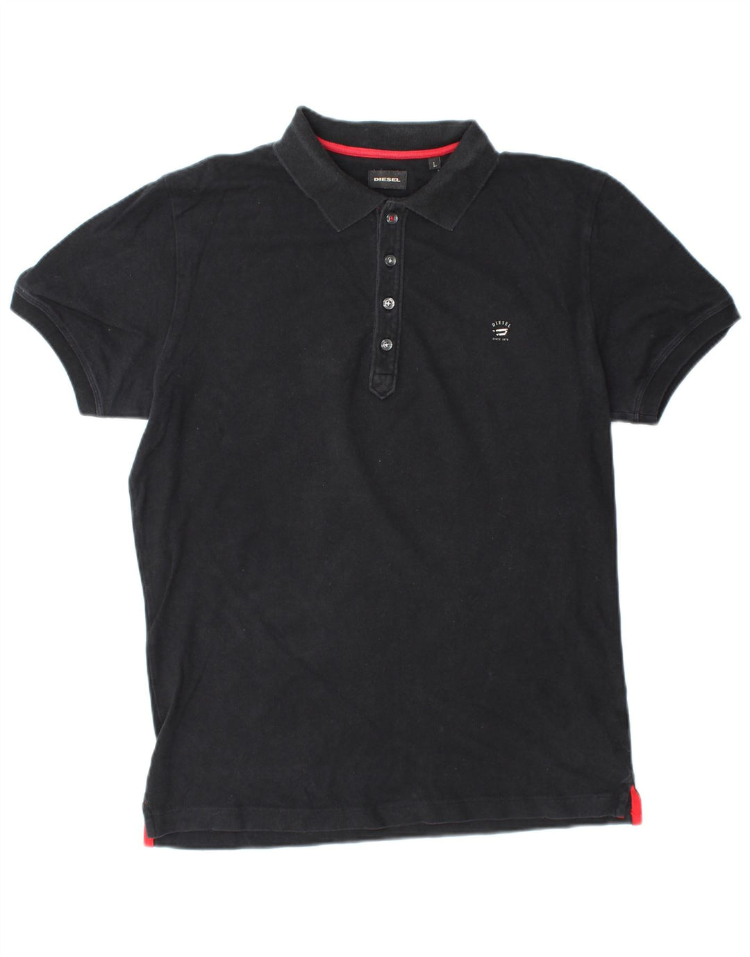 DIESEL Herre poloshirt Stor sort bomuld