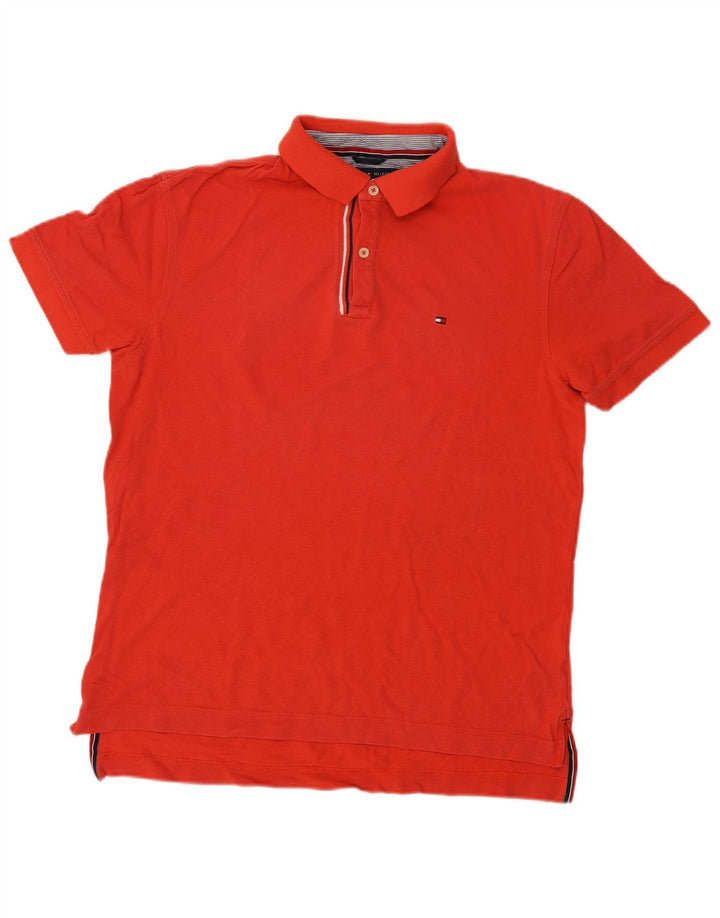 Tommy Hilfiger Herre Classic Fit Polo Shirt Medium Rød Bomuld