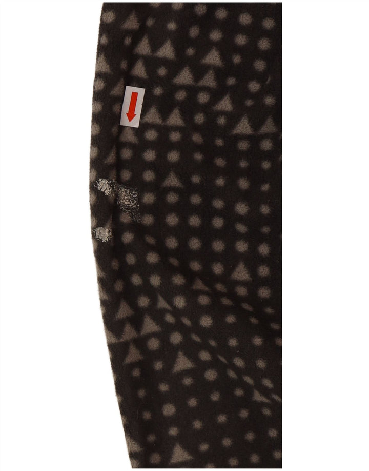 Eddie Bauer Dame Fleecejakke UK 14 Medium Grå Geometrisk Polyester