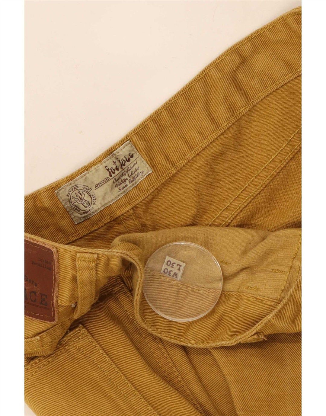 Fat Face Herre Straight Jeans W30 L30 Gul Bomuld