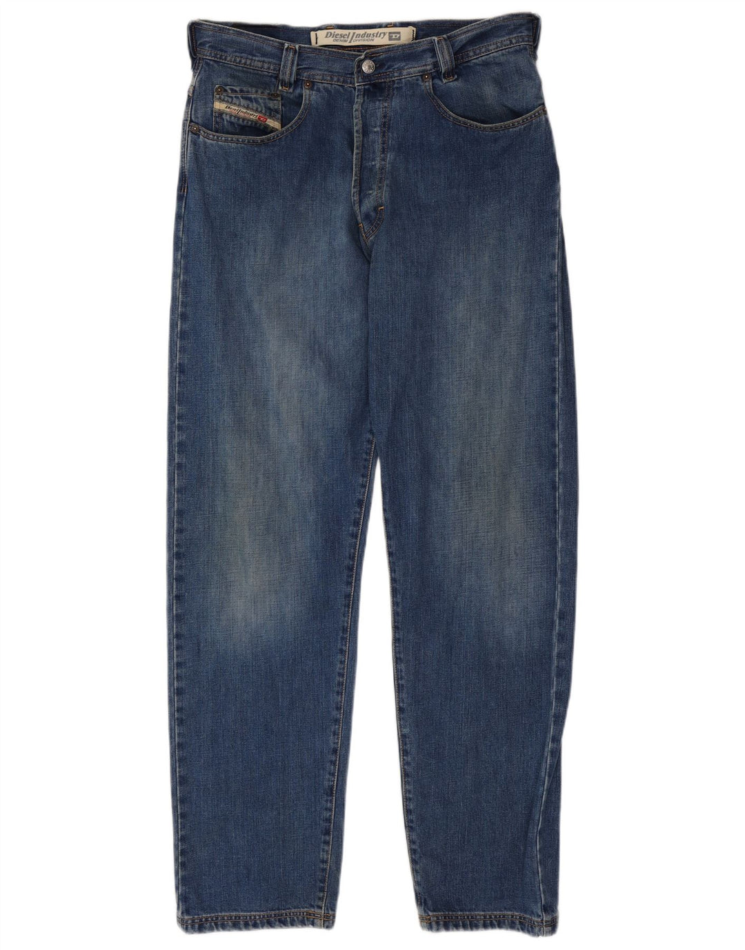 DIESEL Mens Straight Jeans W33 L33 Blue Cotton