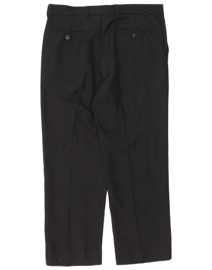Farah Straight Suit Bukser til mænd W36 L29 Sort polyester