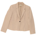 Hobbs Dame 1 Knap Blazer Jacket UK 16 Stor Beige Polyester