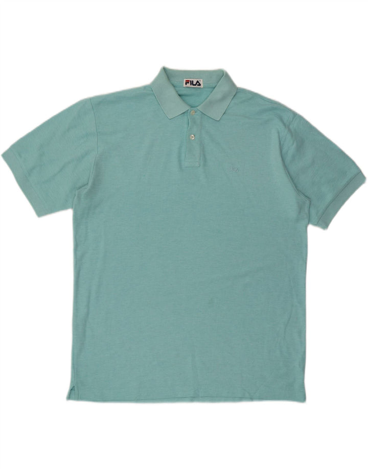 FILA Mens Polo Shirt IT 56 XL Turquoise Cotton Vintage Fila and Second-Hand Fila from Messina Hembry 