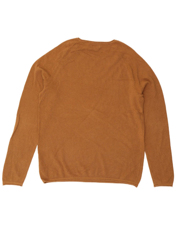 Jack & Jones herre sweater med rund hals 2XL brun bomuld