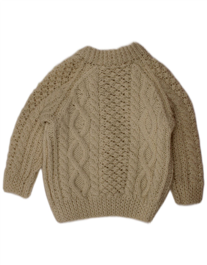 VINTAGE drenge sweater med rund hals 2-3 år Off White