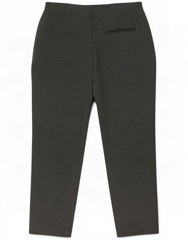 Marks & Spencer Womens Cropped Trousers UK 12 Medium W28 L24 Grey Flecked