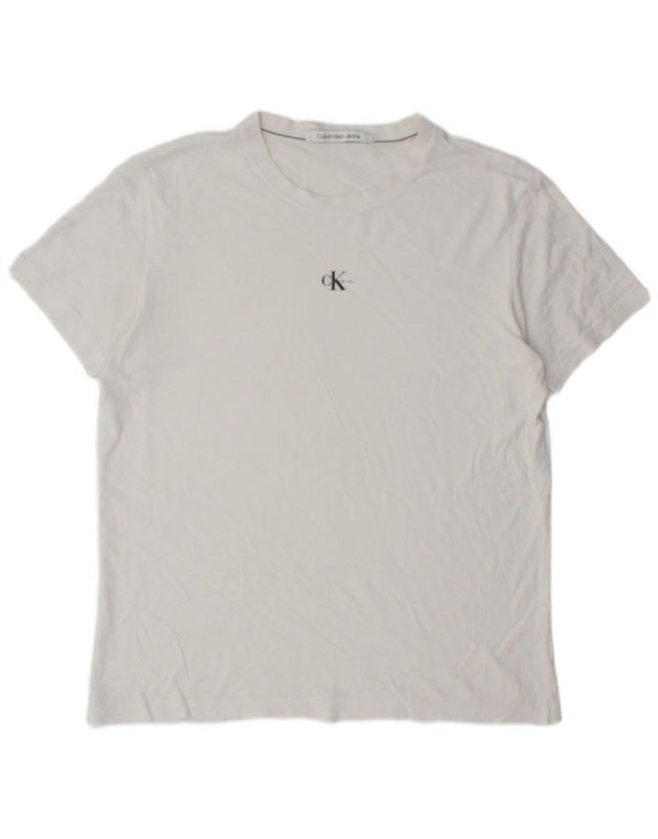 Calvin Klein Jeans Herre T-Shirt Top XL Hvid
