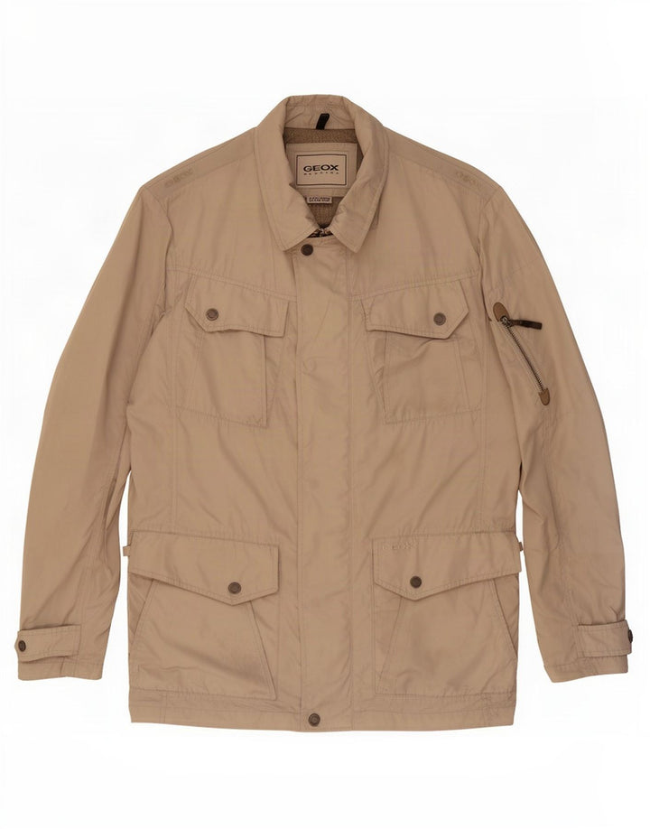 Geox Herre Respira Utility Jacket UK 40 Large Beige Polyester