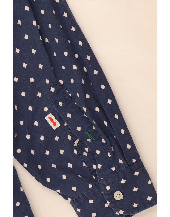 Tommy Hilfiger Herreskjorte Stor marineblå plettet bomuld