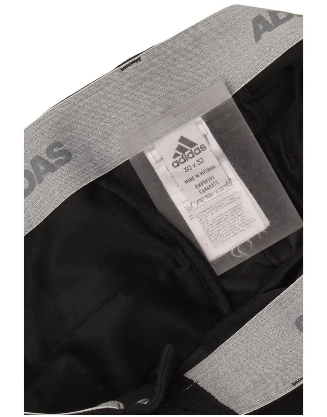 ADIDAS Straight Chino-bukser til mænd W30 L32 Sort polyester