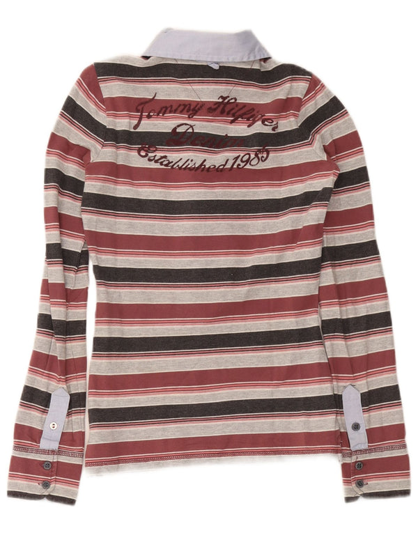 Tommy Hilfiger Grafisk Rugby Polo Shirt til kvinder UK 6 XS Flerfarvet