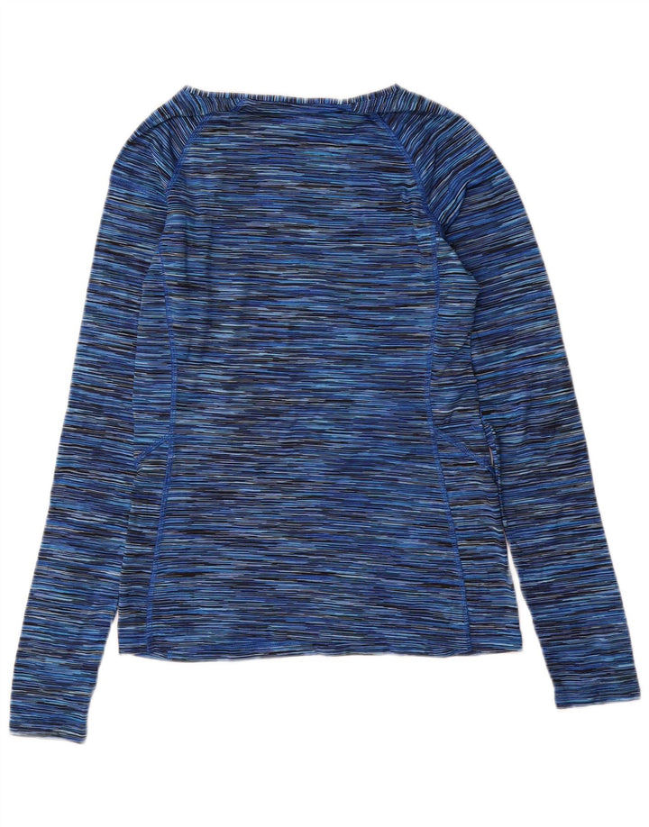 CHAMPION Dame Top Langærmet UK 10 Small Blue Pinstripe Polyester