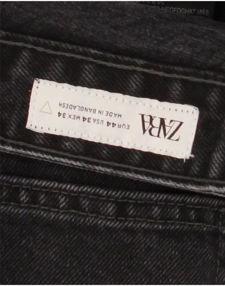 Zara Herre tilspidsede jeans W34 L26 sort bomuld