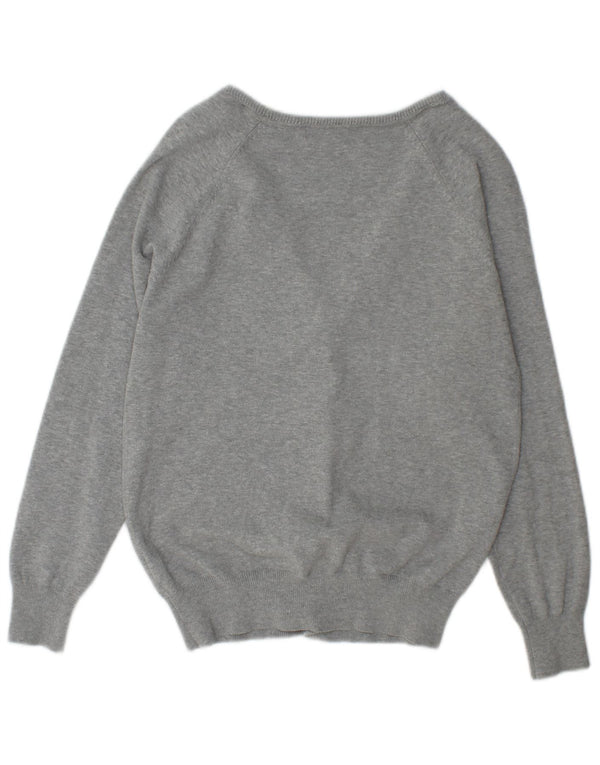 Zara Dame Cardigan Sweater UK 18 XL Grå Flecked Bomuld