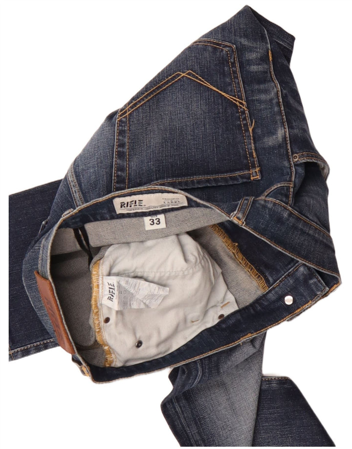 Rifle Herre Straight Jeans W33 L31 Blå Bomuld
