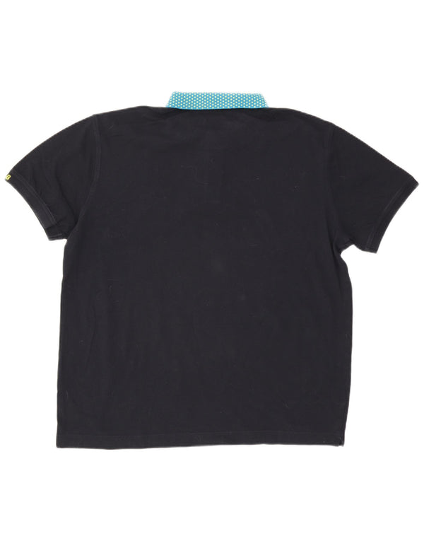 Harmont & Blaine Herre Regular Fit Polo Shirt 3XL Navy Blue Colourblock