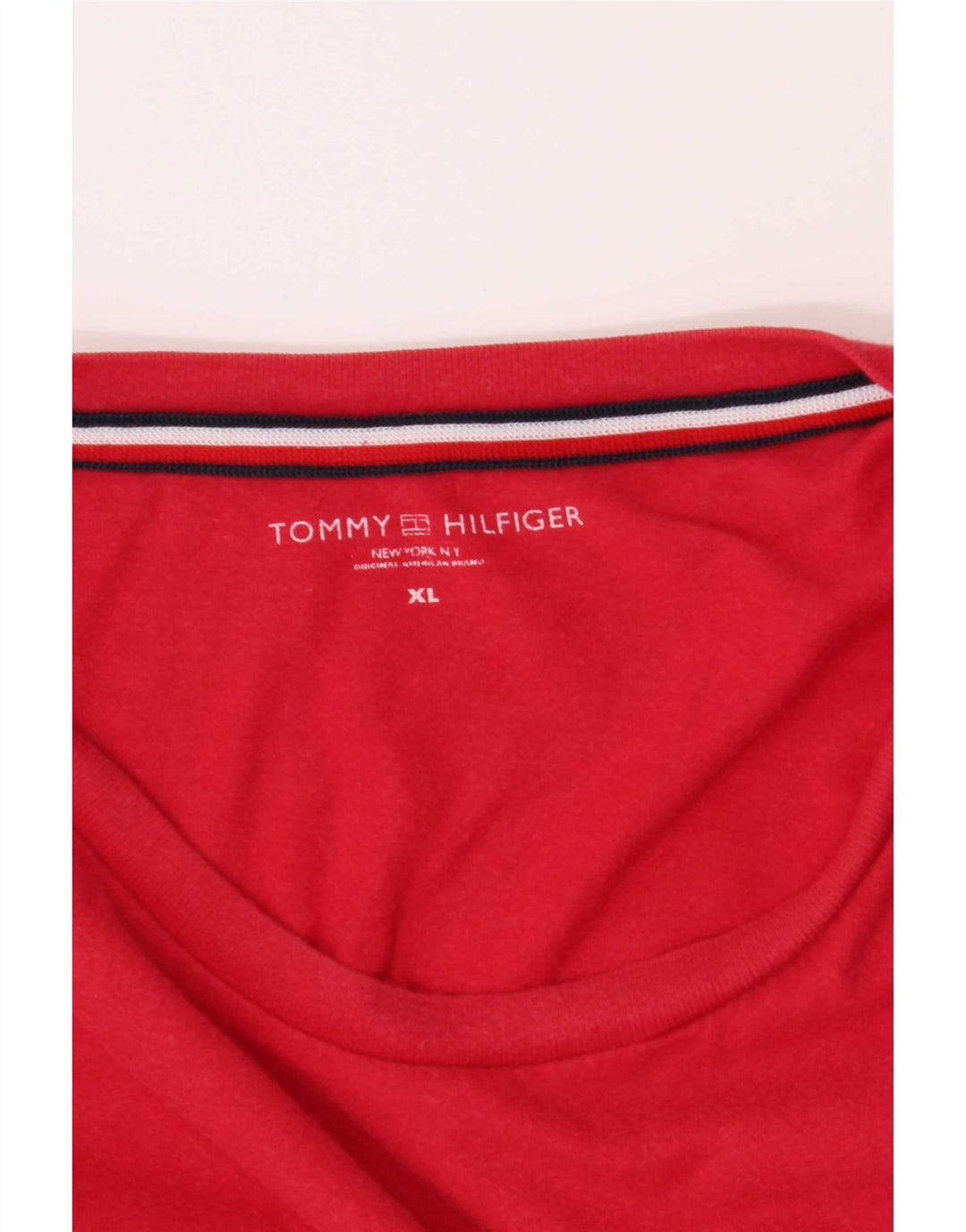 Tommy Hilfiger Herre Grafisk T-Shirt Top XL Rød
