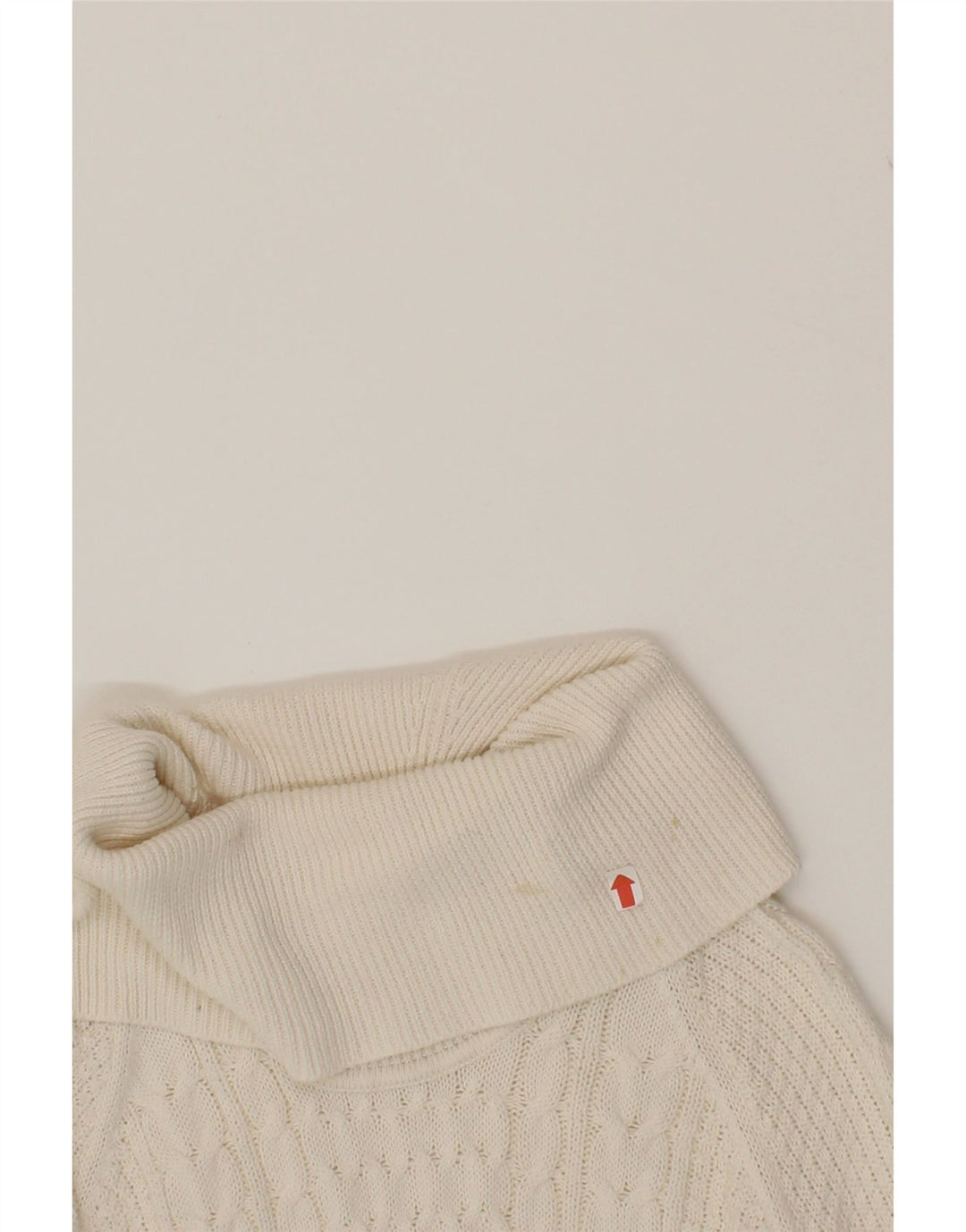 MICHAEL KORS Womens Roll Neck Jumper Sweater UK 14 Medium Off White Cotton Vintage Michael Kors and Second-Hand Michael Kors from Messina Hembry 