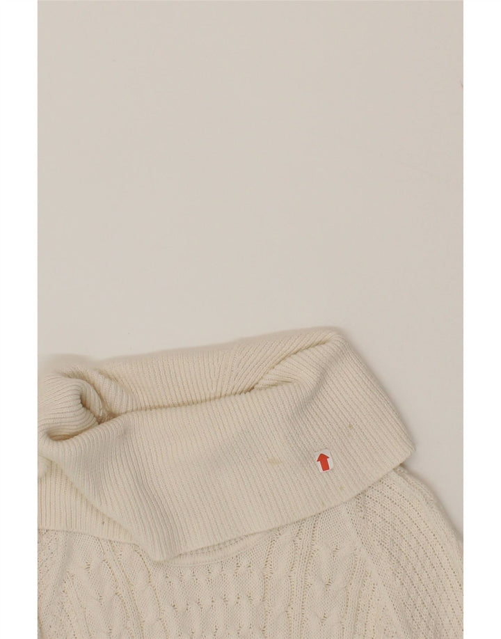MICHAEL KORS Womens Roll Neck Jumper Sweater UK 14 Medium Off White Cotton Vintage Michael Kors and Second-Hand Michael Kors from Messina Hembry 