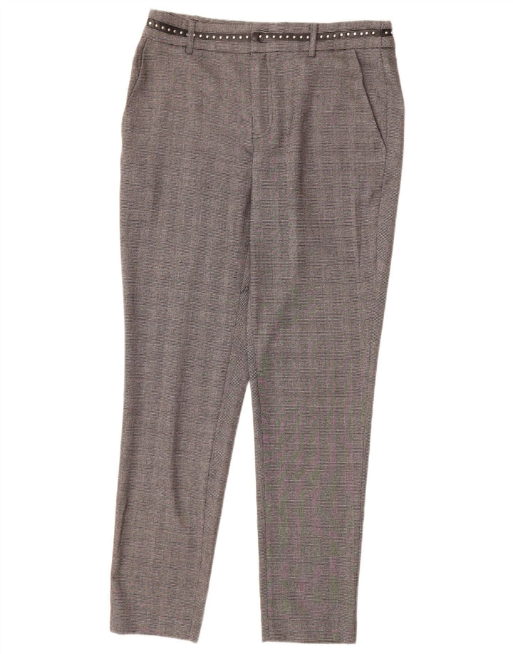 Guess Slim Chino-bukser til kvinder W27 L28 Grå ternet polyester