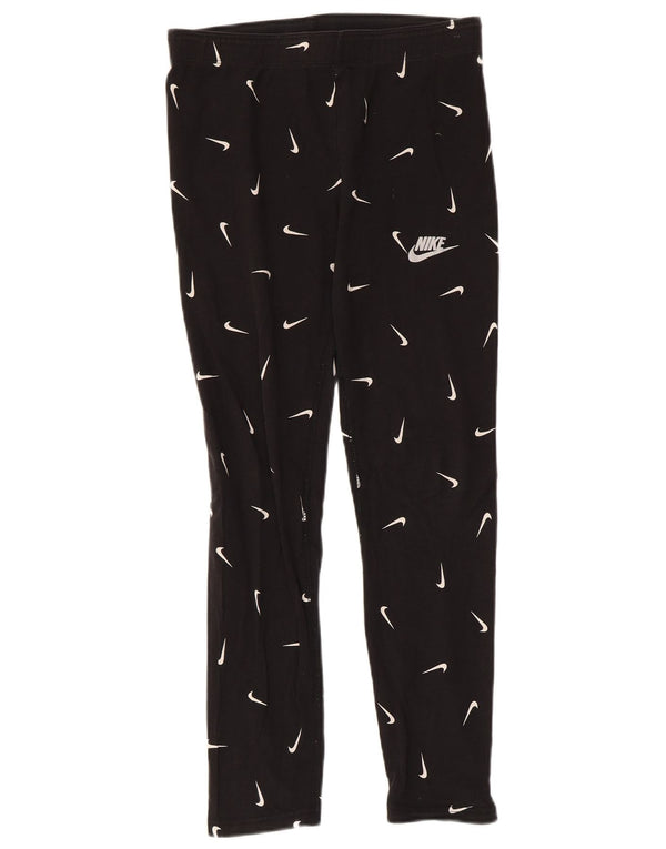 NIKE Piger Tight Fit Grafiske Leggings 13-14 år XL Sort Bomuld