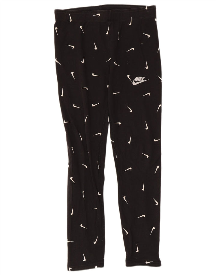 NIKE Piger Tight Fit Grafiske Leggings 13-14 år XL Sort Bomuld