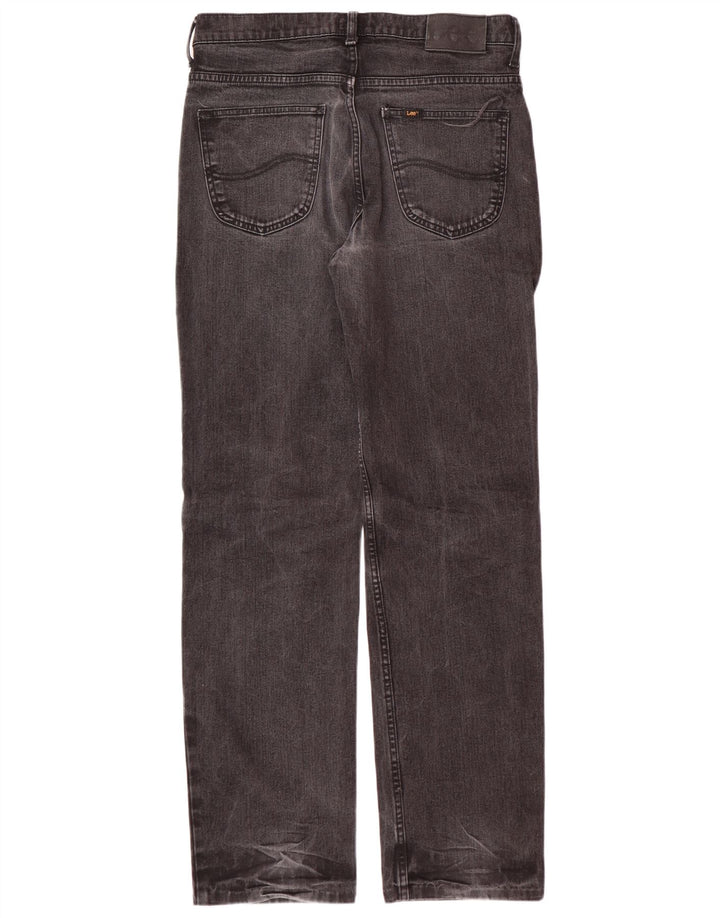 LEE Mens Brooklyn Straight Jeans W34 L33 Grå Bomuld