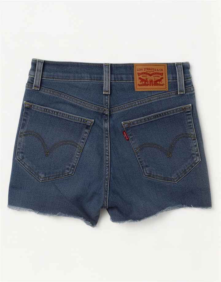 Levi's Distressed denimshorts til kvinder W27 Små blå bomuld