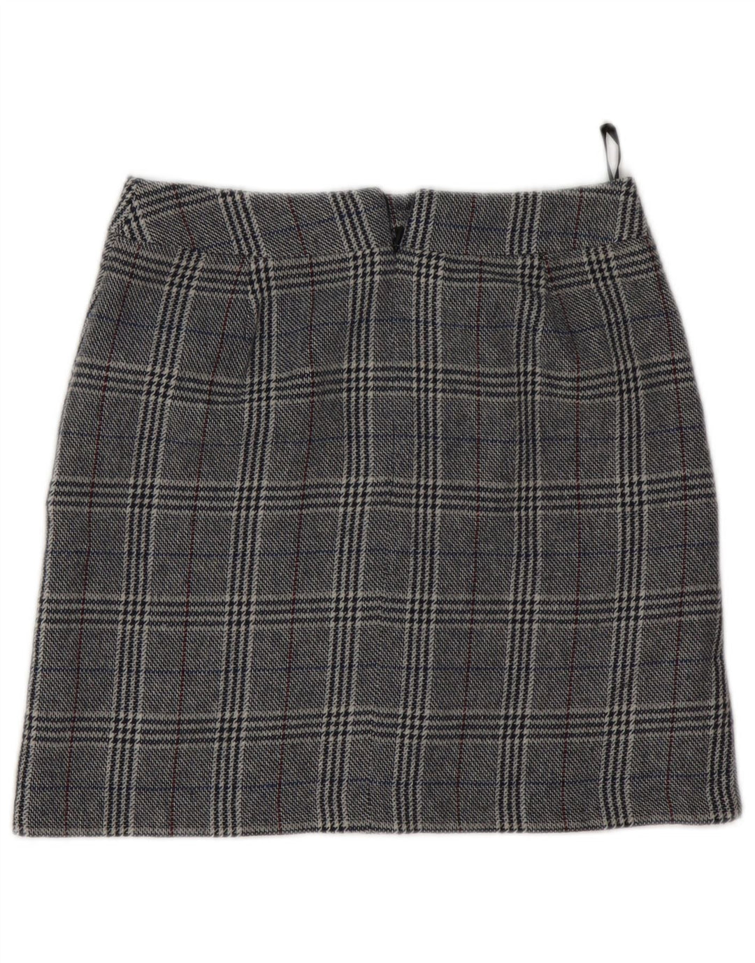 Marks & Spencer Dame Mini-nederdel UK 8 Small W28 Grå Houndstooth Akryl