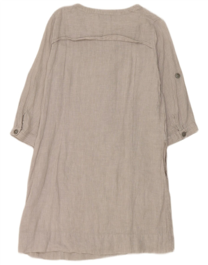 Marks & Spencer Dame 3/4-ærmet Skift Kjole UK 14 Large Grå hør