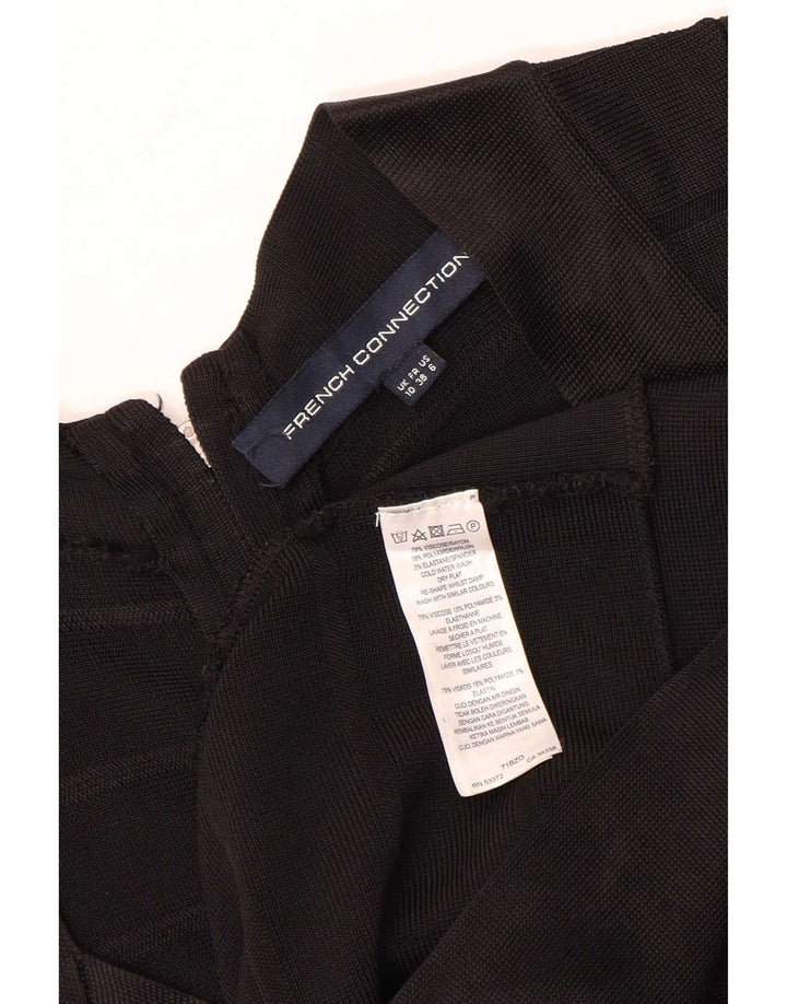 French Connection Womens Sheath Dress UK 10 Small Black Viscose