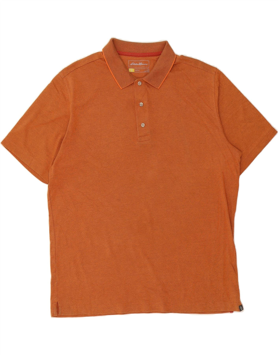 EDDIE BAUER Mens Polo Shirt Large Orange Cotton Vintage Eddie Bauer and Second-Hand Eddie Bauer from Messina Hembry 