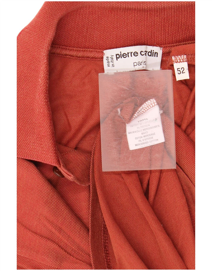 Pierre Cardin Herre poloshirt IT 52 Stor Orange Bomuld