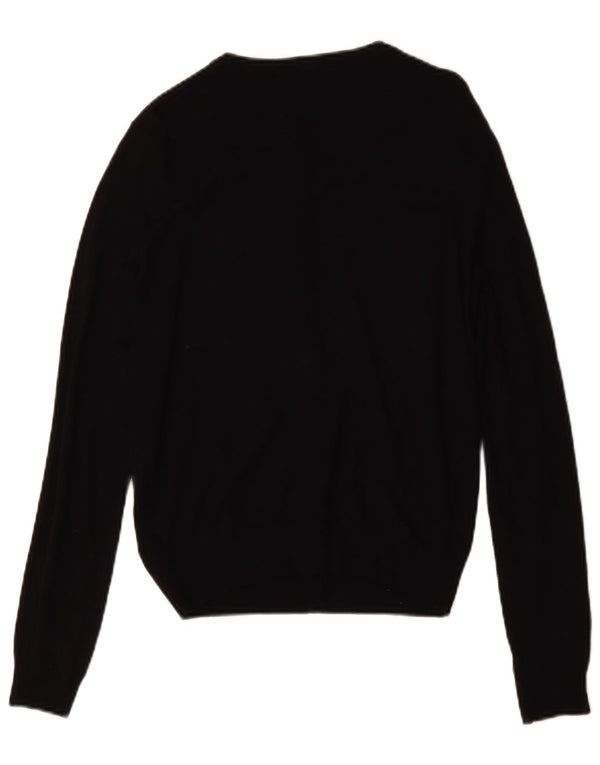 Marks & Spencer Dame Cardigan Sweater UK 12 Medium Black Viscose