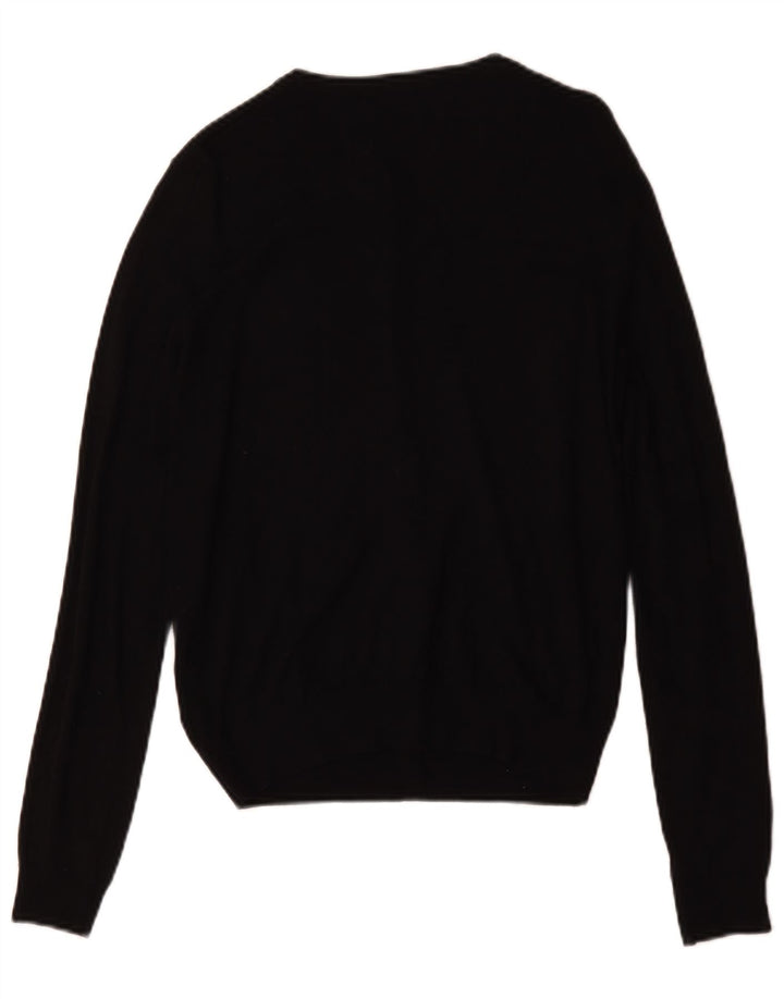 Marks & Spencer Dame Cardigan Sweater UK 12 Medium Black Viscose