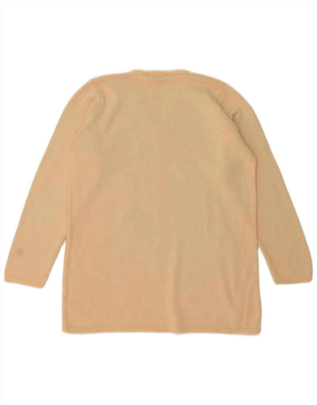 Marks & Spencer Dame V-hals sweater UK 12 Medium Beige Floral