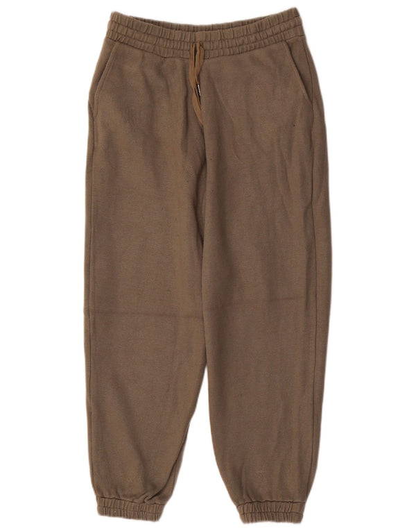 Zara Dame træningsdragt Bukser Joggers UK 14 Large Khaki Viscose