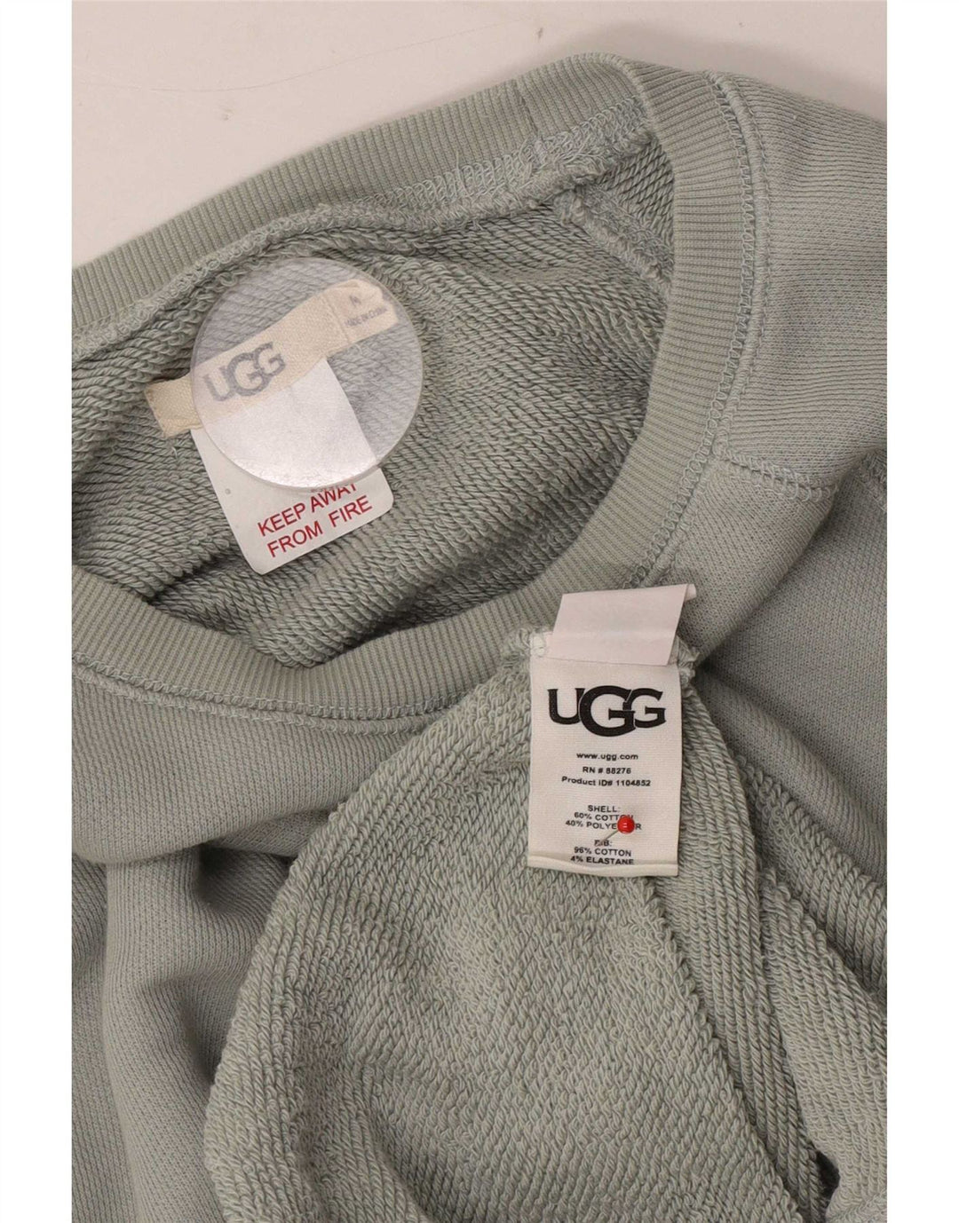 UGG Womens Graphic Oversized fuld træningsdragt UK 14 Medium Green Colourblock