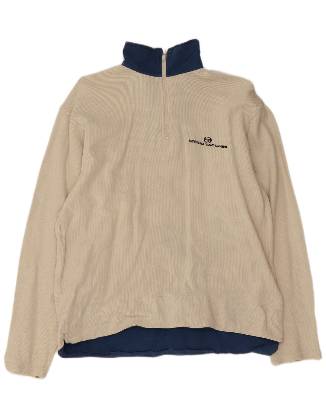 Sergio Tacchini Herre lynlåshals Top Langærmet Medium Beige Bomuld
