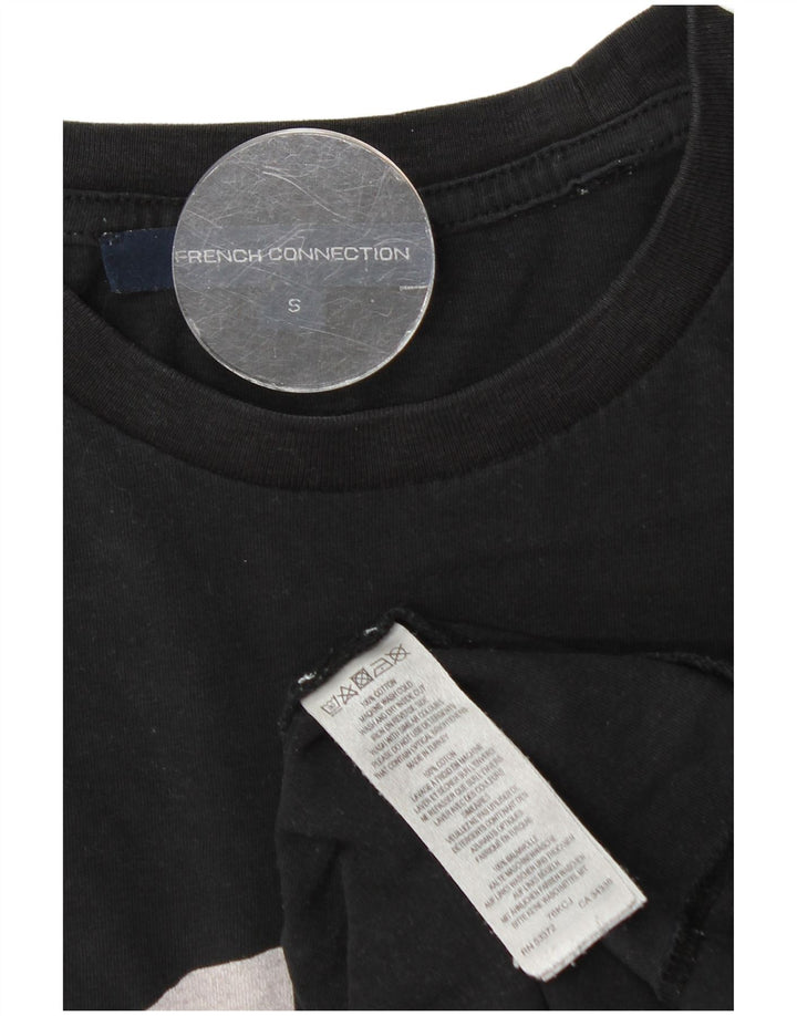French Connection Herre grafisk T-shirt Top Lille sort bomuld