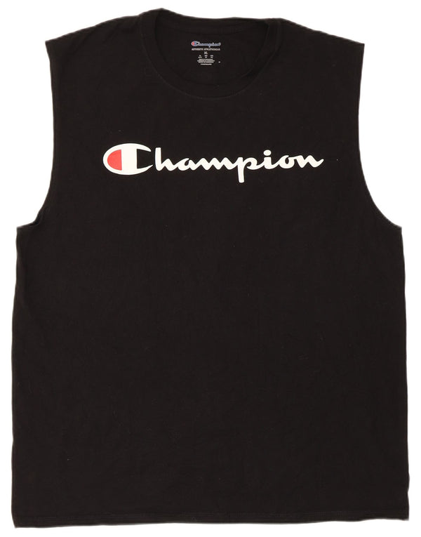 Champion Herre Grafisk Vest Top XL Sort Bomuld