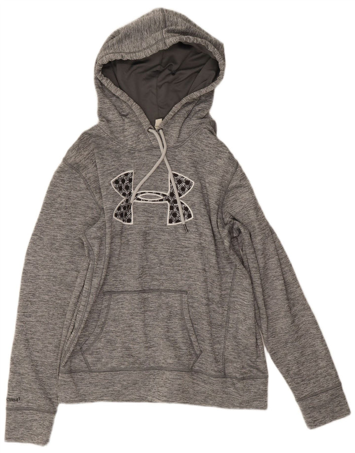 Under Armour Grafisk hættetrøje til kvinder UK 14 Medium Grey Polyester