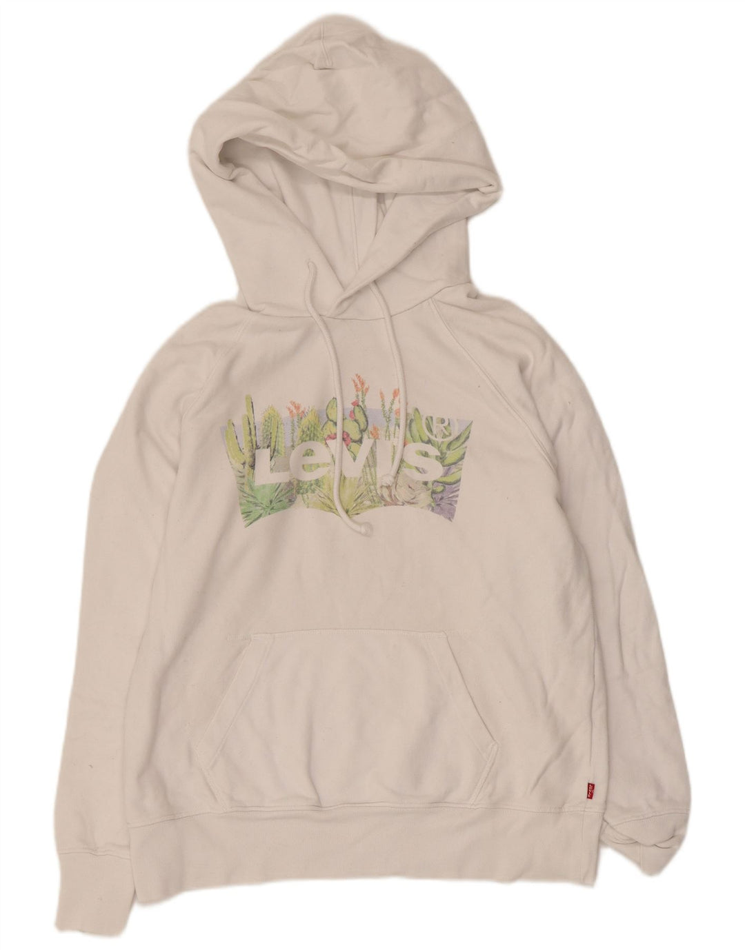 Levi's Grafisk Oversized Hoodie Jumper til kvinder UK 6 XS Hvid