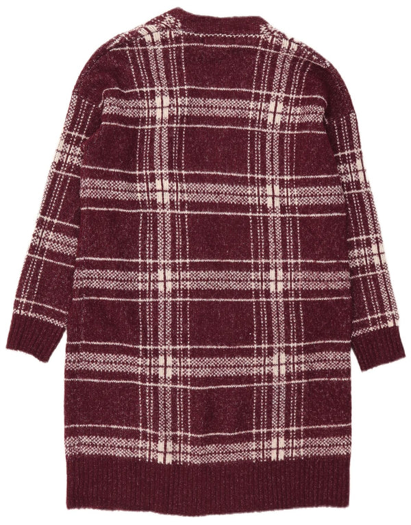 Marks & Spencer Dame Longline Cardigan Sweater UK 12 Medium Burgundy
