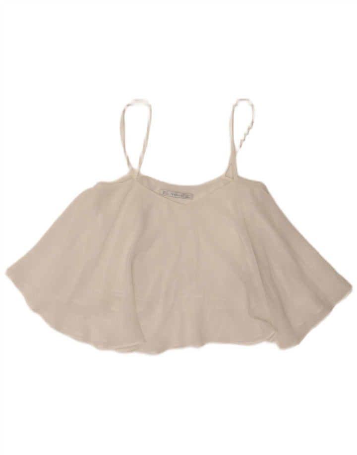 Zara Dame Trafaluc Cami Top UK 6 XS Hvid