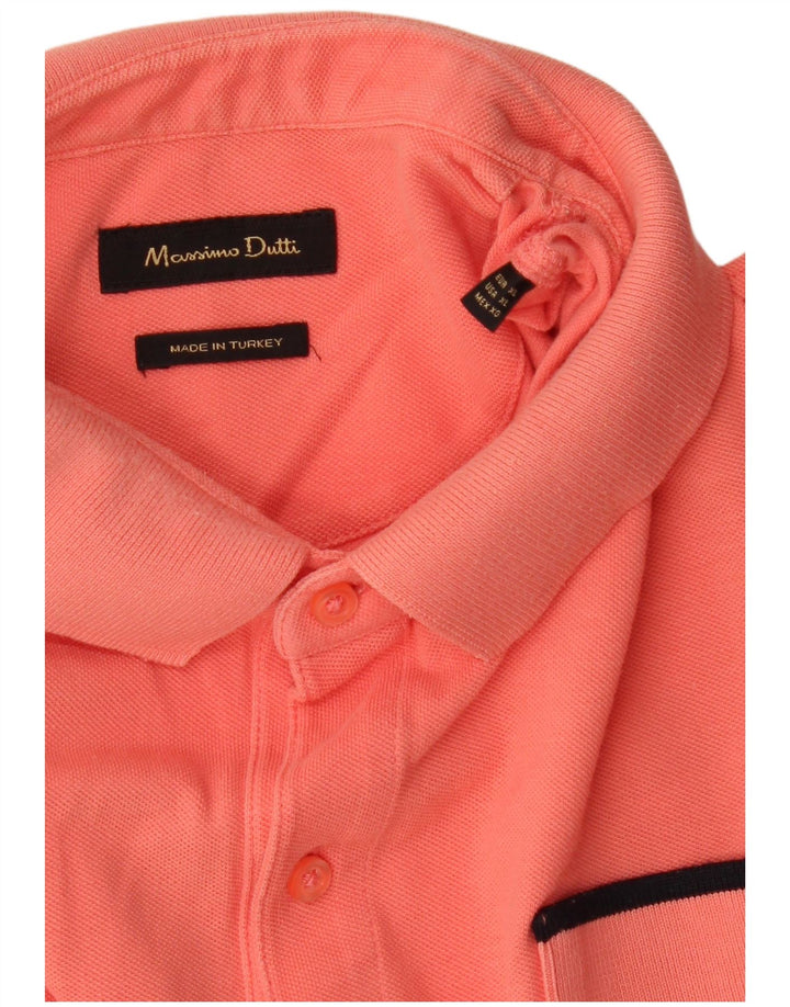 MASSIMO DUTTI Herre Slim Fit Polo Shirt XL Orange