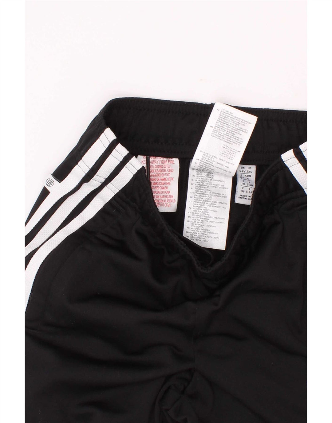 Adidas Drenge Træningsdragt Bukser Joggers 5-6 År Sort Polyester